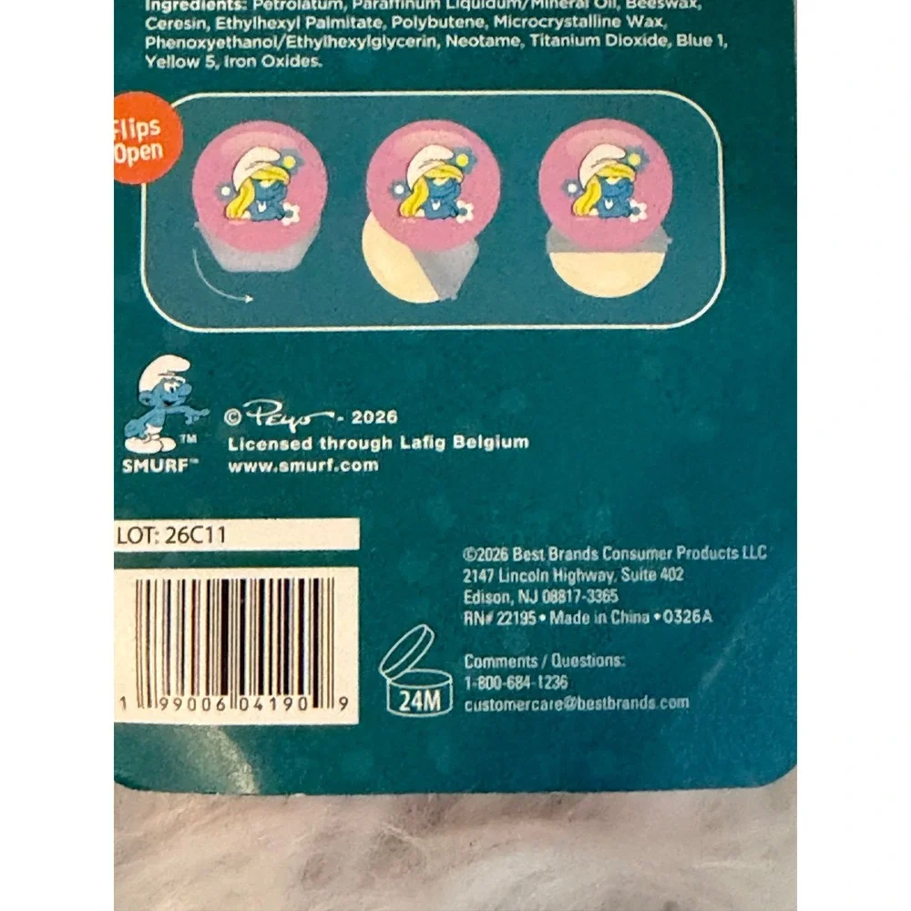 The Smurfs Smurfette Lip Balm Pink Flip Top Container 0.26oz Best Brands 2026